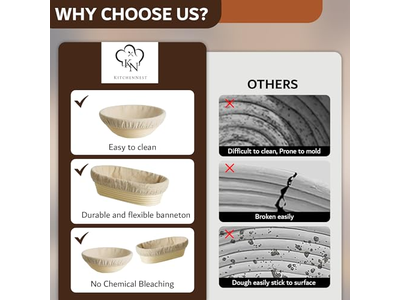 ベーキングツール マット 木製パン発酵バスケット 蓋付きプライム