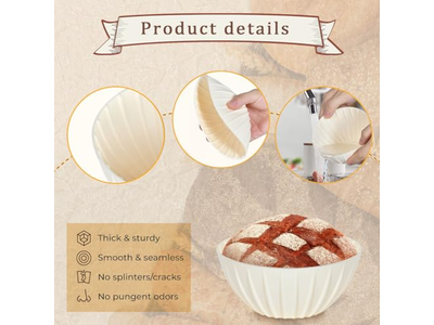 ベーキング用品 丸型パン発酵バスケット クラフト楕円形2個セット バヌトンキット