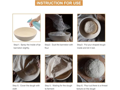 バヌトンパン発酵バスケットキット 2個 アクセサリー付き サワードウ 丸型セット