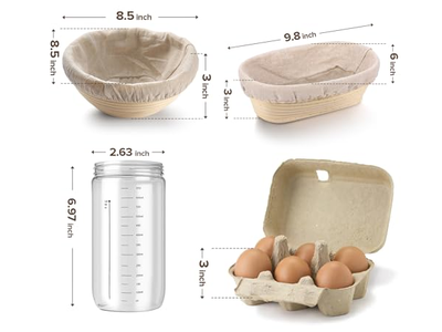 バヌトン発酵バスケット 大型楕円パン 25cm 10インチ丸型プレミアム発酵