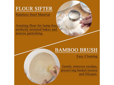 バヌトン<u><a href='https://ja.bannetonbasket.com'>発酵バスケット</a></u> プラスチック天然バスケット バヌトンパンセット手作り