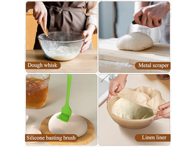 バヌトン サワードウ スターターキット クロシェリネンカバー 楕円形ラタンベーキングツール用