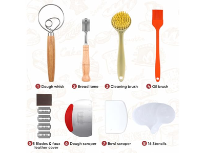 パン発酵バスケット 丸型と楕円形発酵 2パック 9インチ ベーキングプラスチック