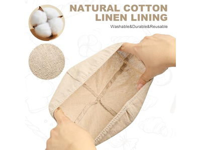 高品質バヌトンフレンチブレッド ボス リネンライニング 小型丸型クロワッサン